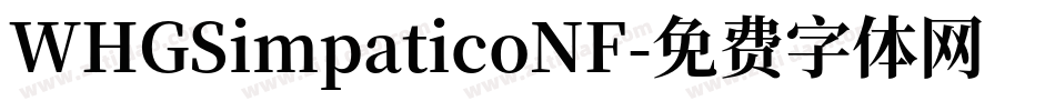 WHGSimpaticoNF字体转换