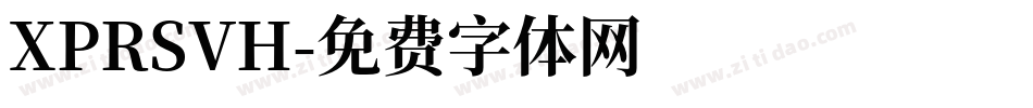 XPRSVH字体转换