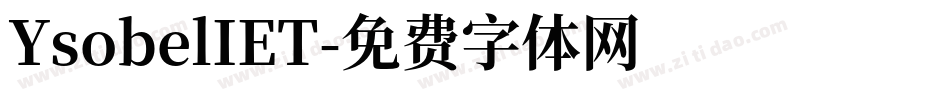 YsobelIET字体转换