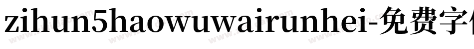 zihun5haowuwairunhei字体转换