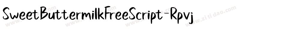 SweetButtermilkFreeScript-Rpvj6字体转换