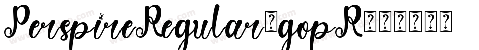 PerspireRegular-gopR字体转换