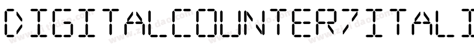 DigitalCounter7Italic-qpnq字体转换