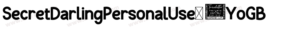 SecretDarlingPersonalUse-9YoGB字体转换