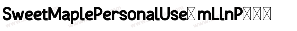 SweetMaplePersonalUse-mLlnP字体转换