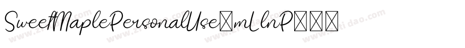 SweetMaplePersonalUse-mLlnP字体转换
