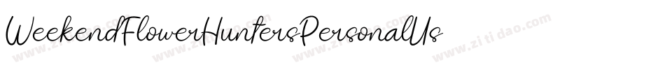 WeekendFlowerHuntersPersonalUse-Gw7a字体转换