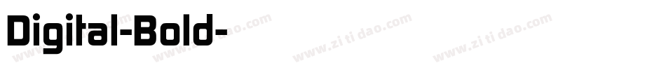 Digital-Bold字体转换
