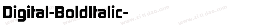 Digital-BoldItalic字体转换