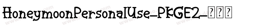 HoneymoonPersonalUse-PKGE2字体转换