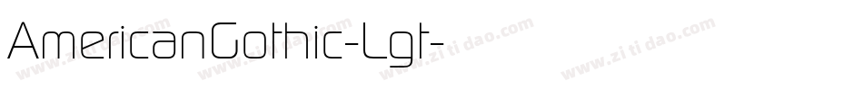 AmericanGothic-Lgt字体转换