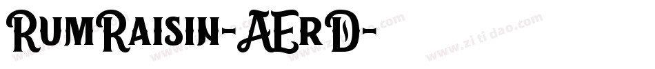 RumRaisin-AErD字体转换