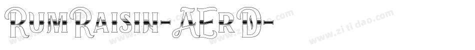 RumRaisin-AErD字体转换