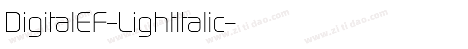 DigitalEF-LightItalic字体转换
