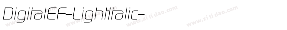 DigitalEF-LightItalic字体转换