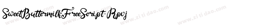 SweetButtermilkFreeScript-Rpvj6字体转换