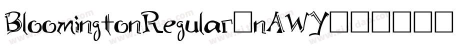 BloomingtonRegular-nAWY字体转换