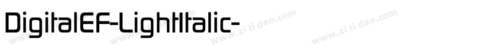 DigitalEF-LightItalic字体转换