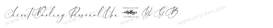 SecretDarlingPersonalUse-9YoGB字体转换