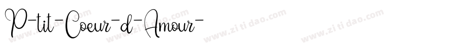 P-tit-Coeur-d-Amour字体转换