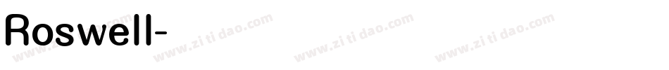Roswell字体转换
