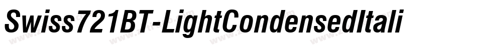 Swiss721BT-LightCondensedItalic字体转换
