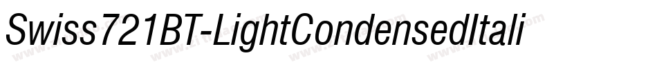 Swiss721BT-LightCondensedItalic字体转换