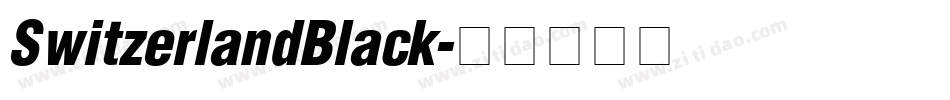 SwitzerlandBlack字体转换