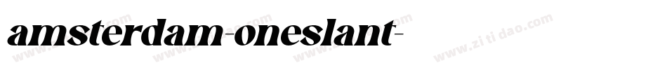 amsterdam-oneslant字体转换