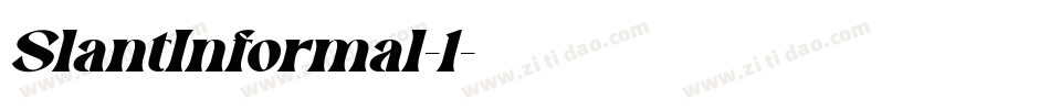 SlantInformal-1字体转换