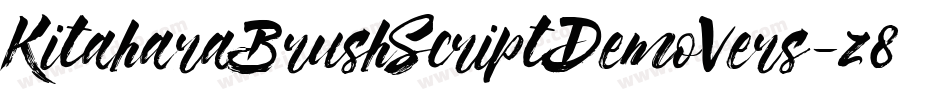 KitaharaBrushScriptDemoVers-z8JZl字体转换