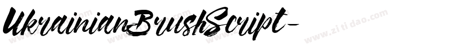 UkrainianBrushScript字体转换
