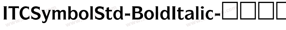 ITCSymbolStd-BoldItalic字体转换