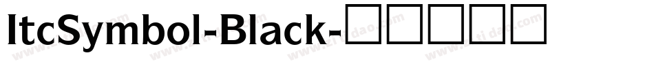 ItcSymbol-Black字体转换