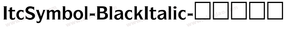 ItcSymbol-BlackItalic字体转换