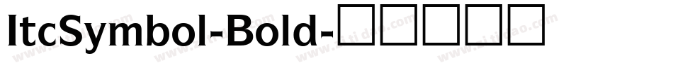ItcSymbol-Bold字体转换