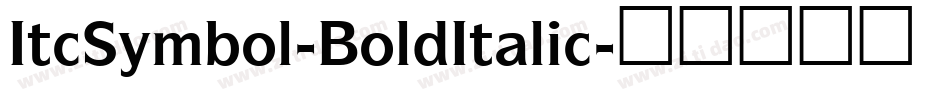 ItcSymbol-BoldItalic字体转换
