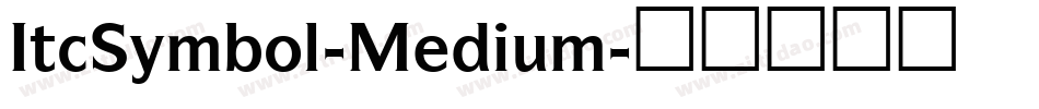 ItcSymbol-Medium字体转换