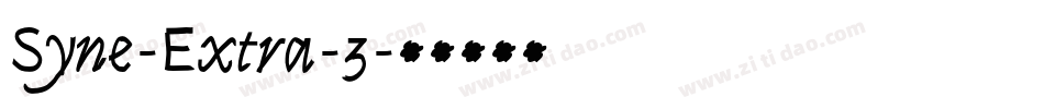 Syne-Extra-3字体转换