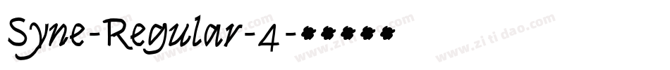 Syne-Regular-4字体转换