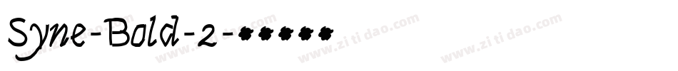 Syne-Bold-2字体转换
