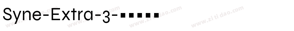 Syne-Extra-3字体转换