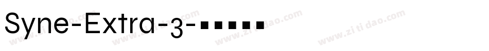 Syne-Extra-3字体转换