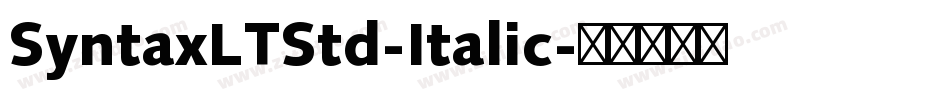 SyntaxLTStd-Italic字体转换