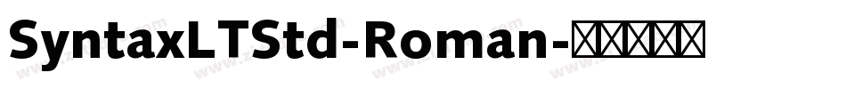 SyntaxLTStd-Roman字体转换