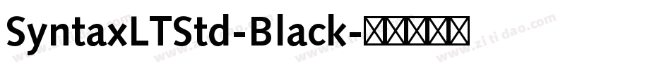 SyntaxLTStd-Black字体转换
