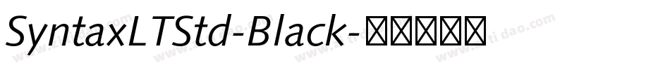 SyntaxLTStd-Black字体转换