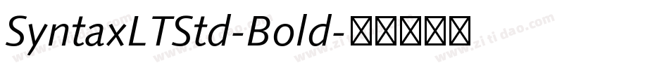SyntaxLTStd-Bold字体转换