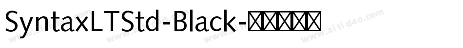 SyntaxLTStd-Black字体转换