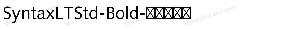 SyntaxLTStd-Bold字体转换